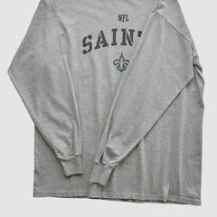 New Orleans Saints NFL Long Sleeve T-shirt - Heather Gray Vintage outlet