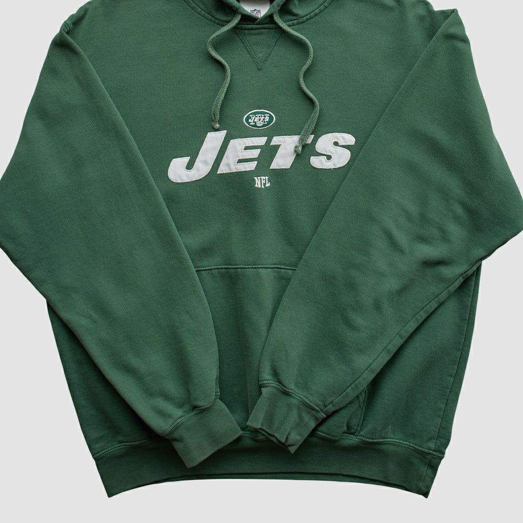 New York Jets NFL 2000s Hooded Pullover Sweatshirt - Green Vintage discount