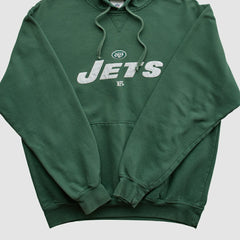 New York Jets NFL 2000s Hooded Pullover Sweatshirt - Green Vintage discount