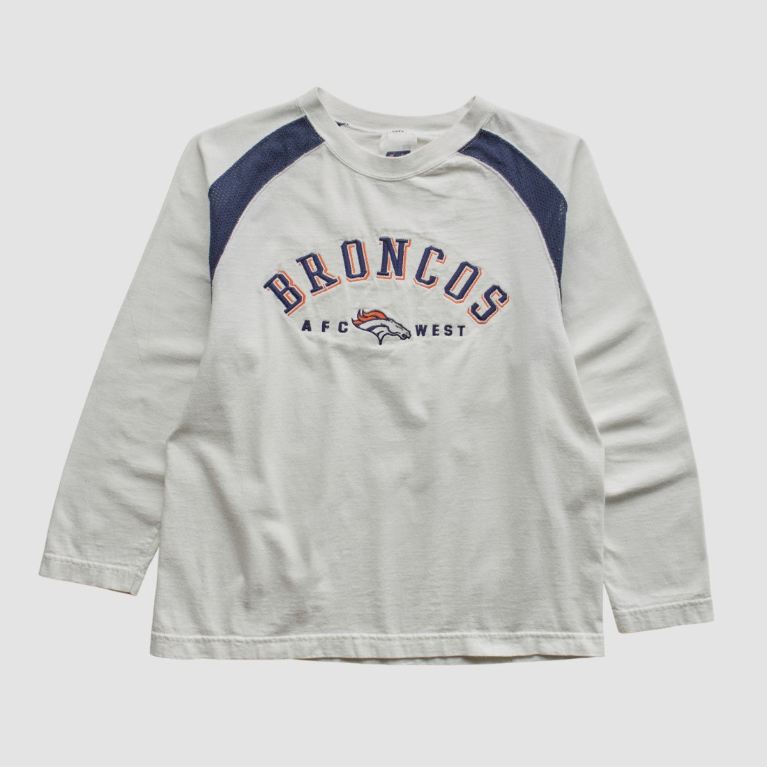 Denver Broncos CSA 90s Long Sleeve T-shirt - White Vintage on sale