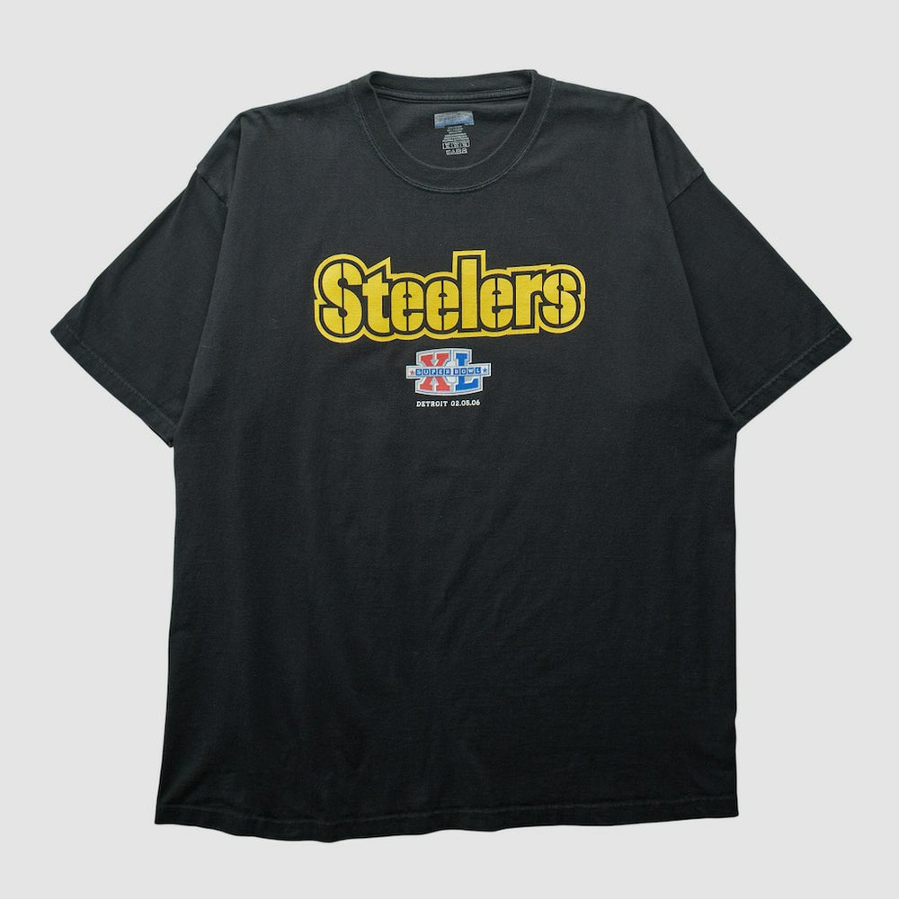 Pittsburgh Steelers Reebok 2006 T-shirt - Black Vintage sale