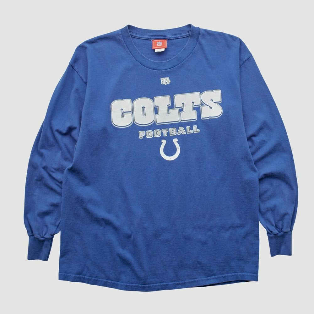 Indianapolis Colts NFL 2000s Long Sleeve T-shirt - Blue Vintage on sale
