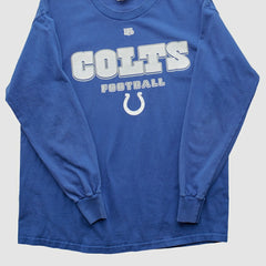 Indianapolis Colts NFL 2000s Long Sleeve T-shirt - Blue Vintage on sale