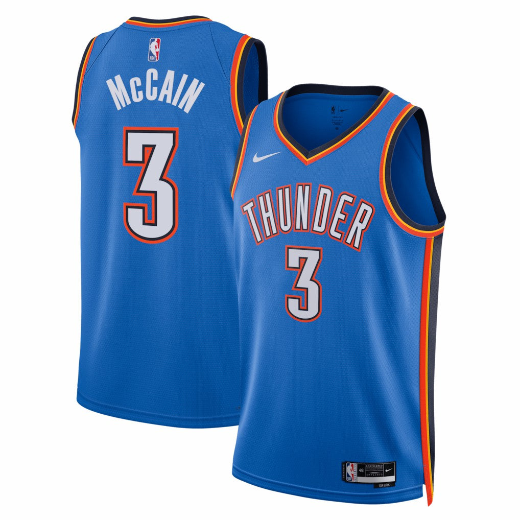 Jared McCain Oklahoma City Thunder Unisex Swingman Jersey - Icon Edition - Blue discount