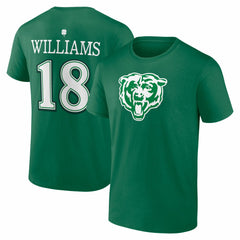 Caleb Williams Chicago Bears St. Patrick's Day Icon Name & Number T-Shirt - Green for sale