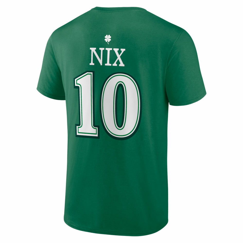 Bo Nix Denver Broncos St. Patrick's Day Icon Name & Number T-Shirt - Green on sale