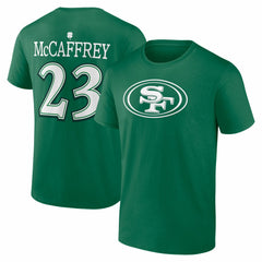 Christian McCaffrey San Francisco 49ers St. Patrick's Day Icon Name & Number T-Shirt - Green outlet