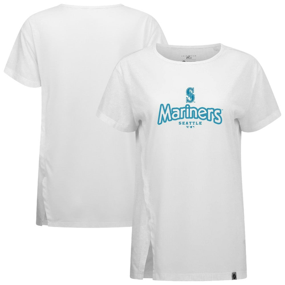 Seattle Mariners Levelwear Women's Blue Haven Influx Cornerstone T-Shirt White