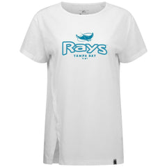 Tampa Bay Rays Levelwear Women's Blue Haven Influx Cornerstone T-Shirt White