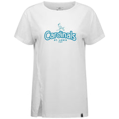 St. Louis Cardinals Levelwear Women's Blue Haven Influx Cornerstone T-Shirt White