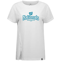 Washington Nationals Levelwear Women's Blue Haven Influx Cornerstone T-Shirt White