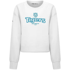 Detroit Tigers Levelwear Women's Judd Cornerstone Cropped Sweatshirt White