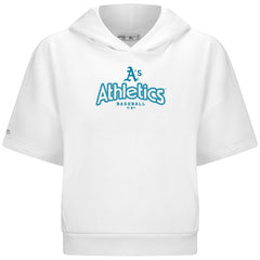 Athletics Levelwear Women's Amber Short Sleeve Cornerstone Hoodie White