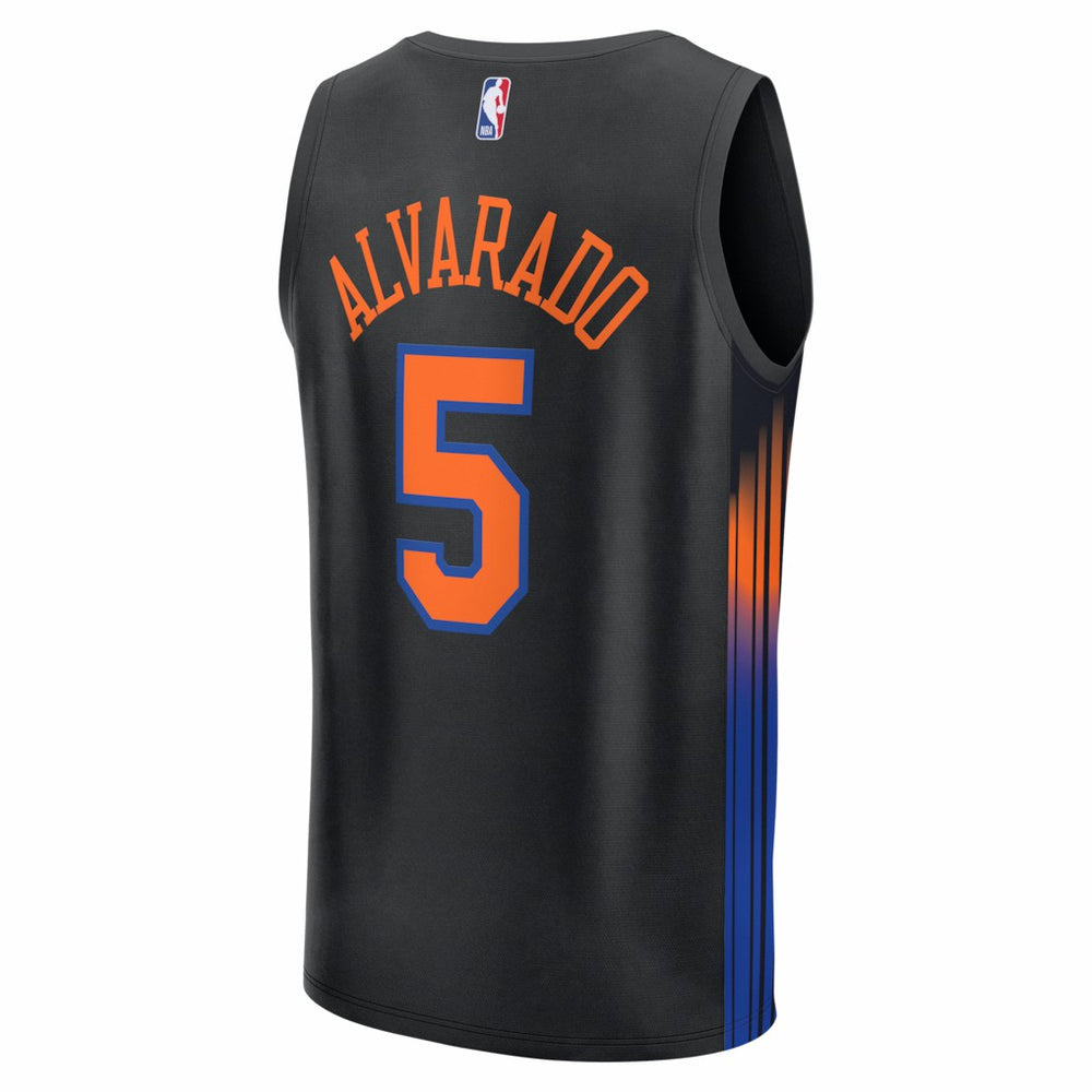 Jose Alvarado New York Knicks Fast Break Replica Jersey - Black - Statement Edition sale