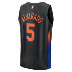 Jose Alvarado New York Knicks Fast Break Replica Jersey - Black - Statement Edition sale