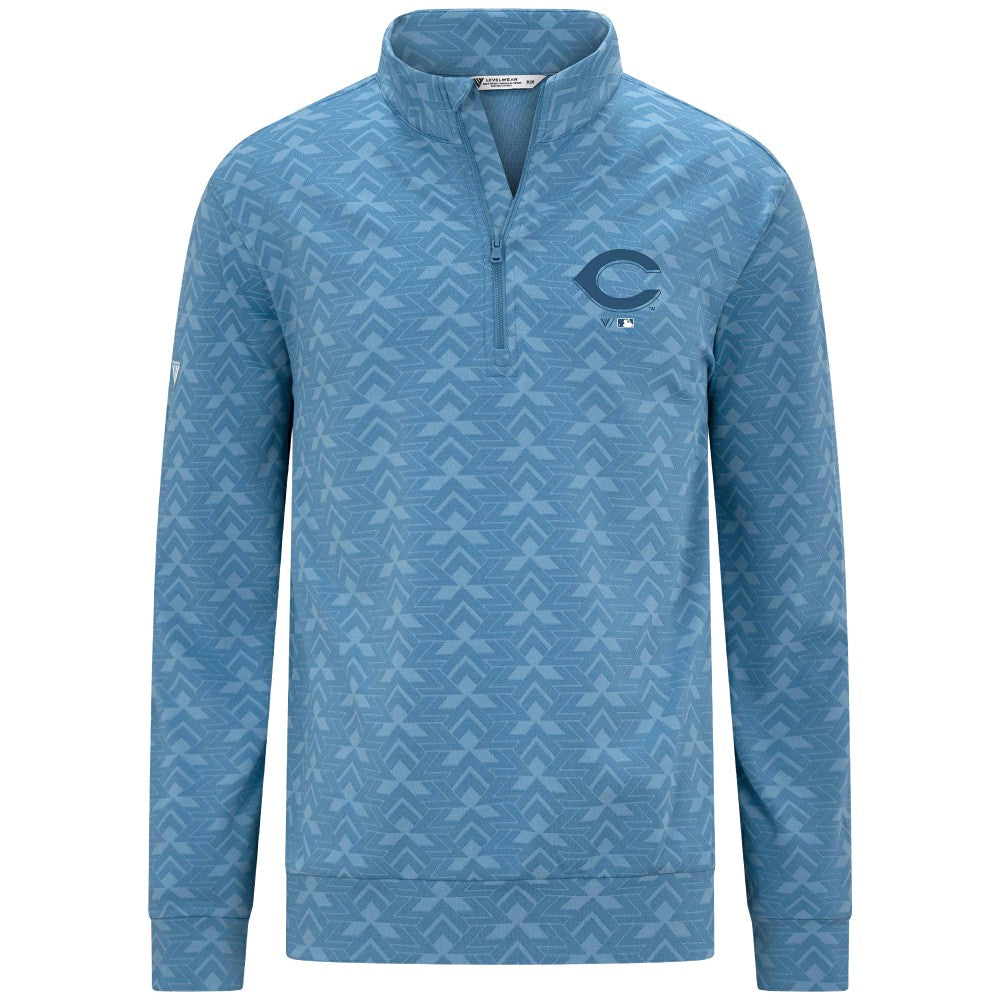 Cincinnati Reds Levelwear Chameleon Quarter-Zip Pullover Blue