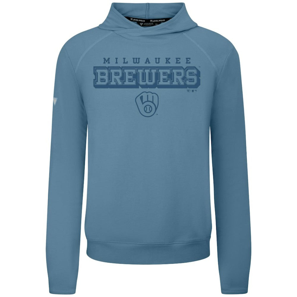 Milwaukee Brewers Levelwear Mandate Tri-Blend Hoodie Blue