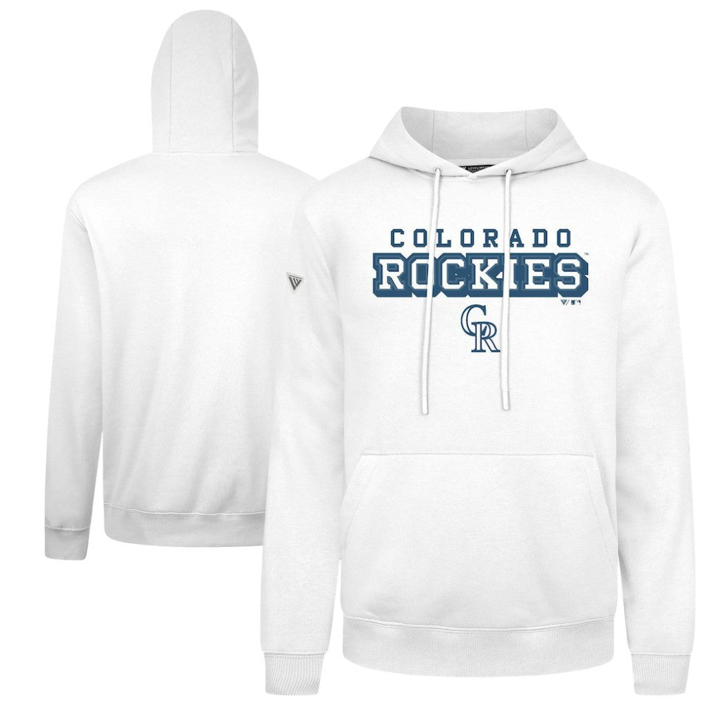 Colorado Rockies Levelwear Podium Hoodie White