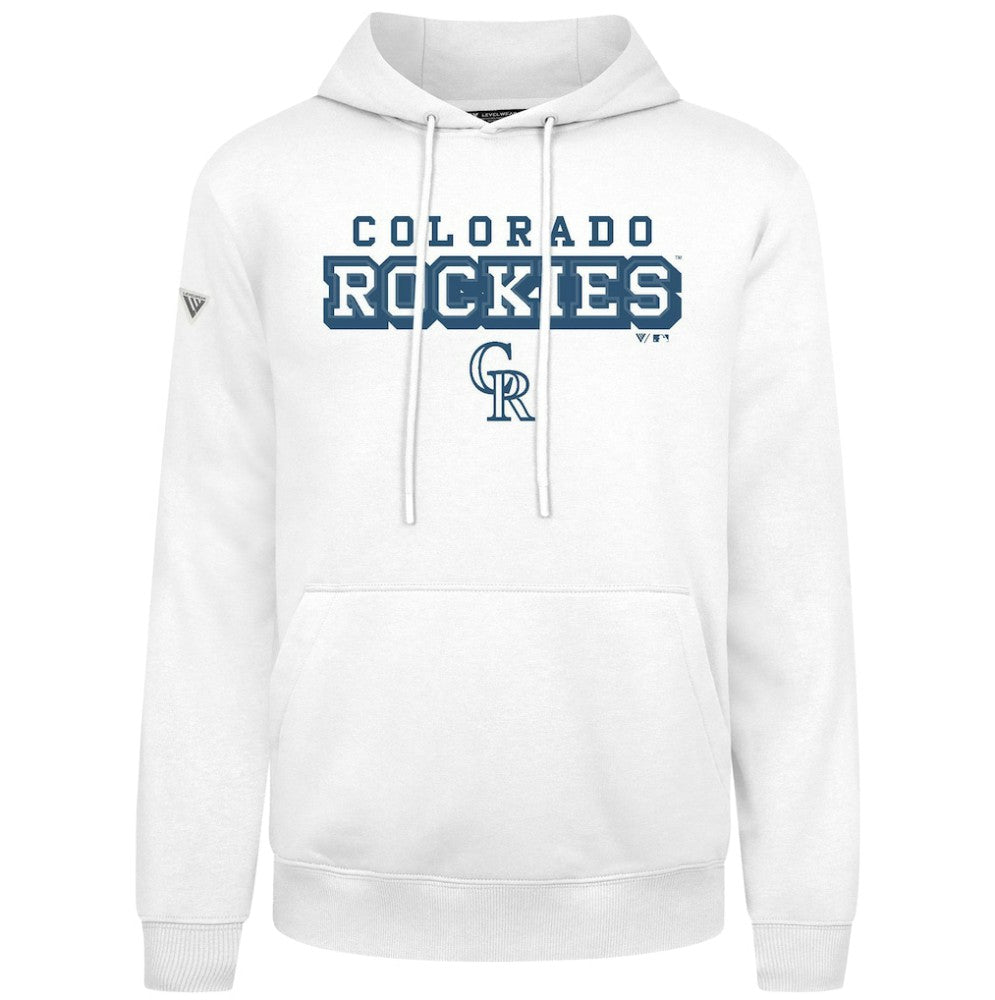 Colorado Rockies Levelwear Podium Hoodie White