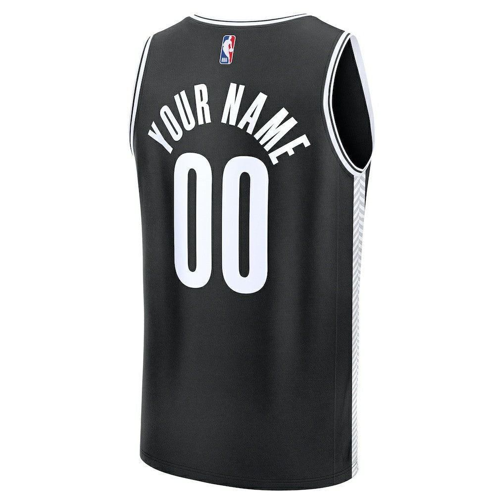 Brooklyn Nets Fast Break Custom Jersey - Icon Edition - Black shop
