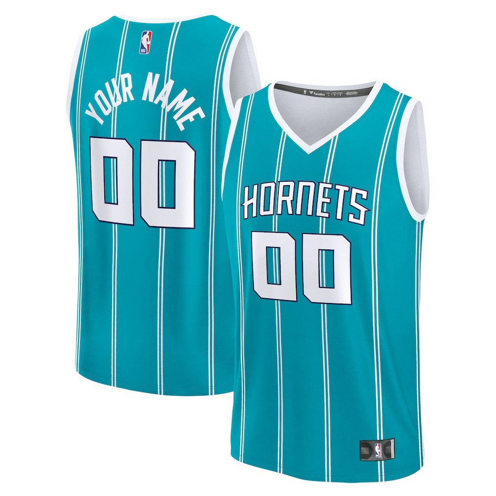 Charlotte Hornets Fast Break Custom Jersey - Icon Edition - Teal cheap