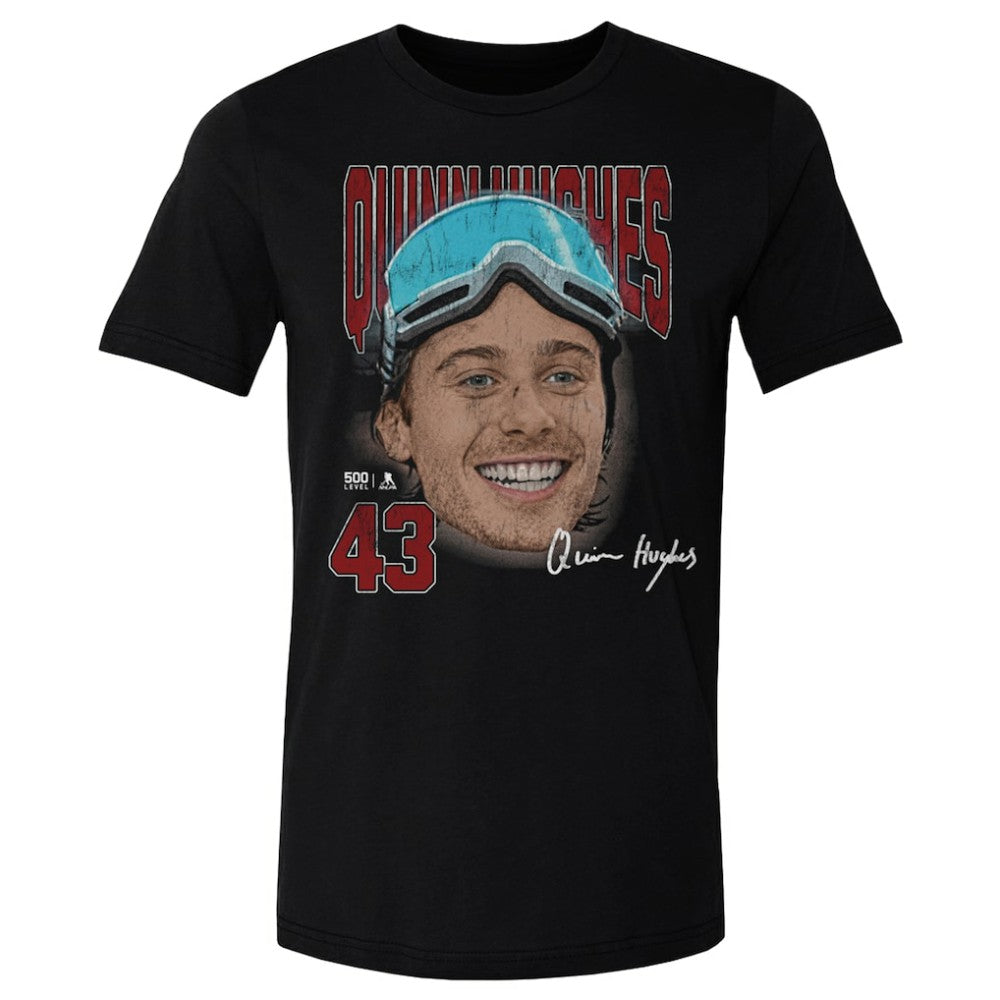 Quinn Hughes US Men's Hockey 500 Level Goggles T-Shirt - Black T-shirts