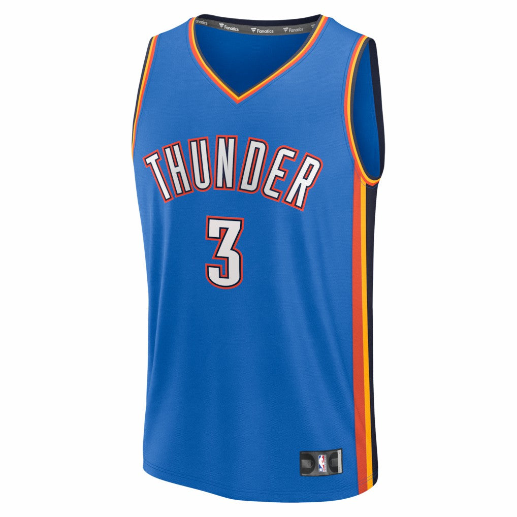 Jared McCain Oklahoma City Thunder Fast Break Replica Jersey - Icon Edition - Blue shop