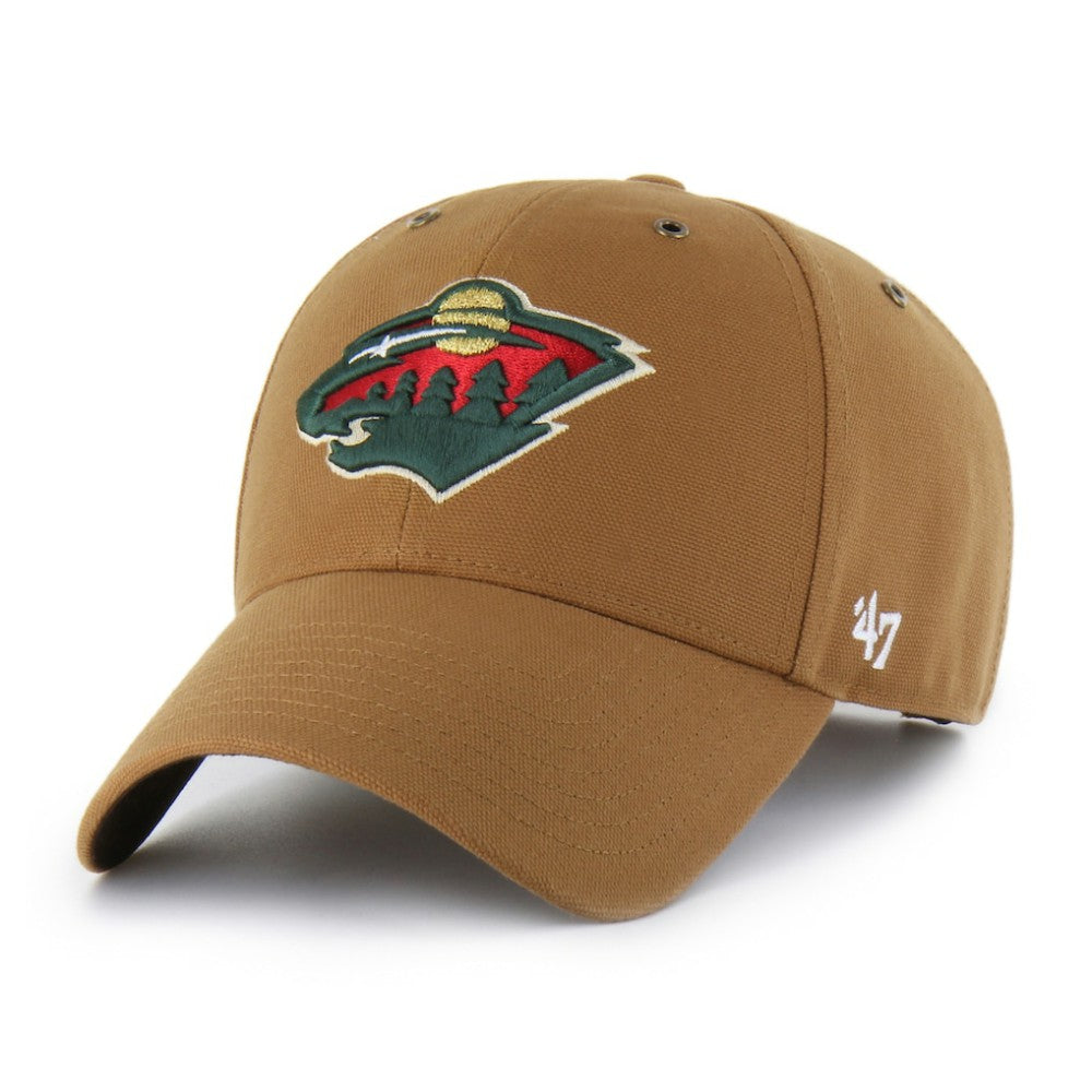 Minnesota Wild Carhartt x '47 MVP Structured Adjustable Hat - Tan Hats