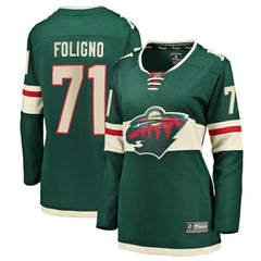 Nick Foligno Minnesota Wild Fanatics Women's Home Breakaway Jersey - Green Jerseys