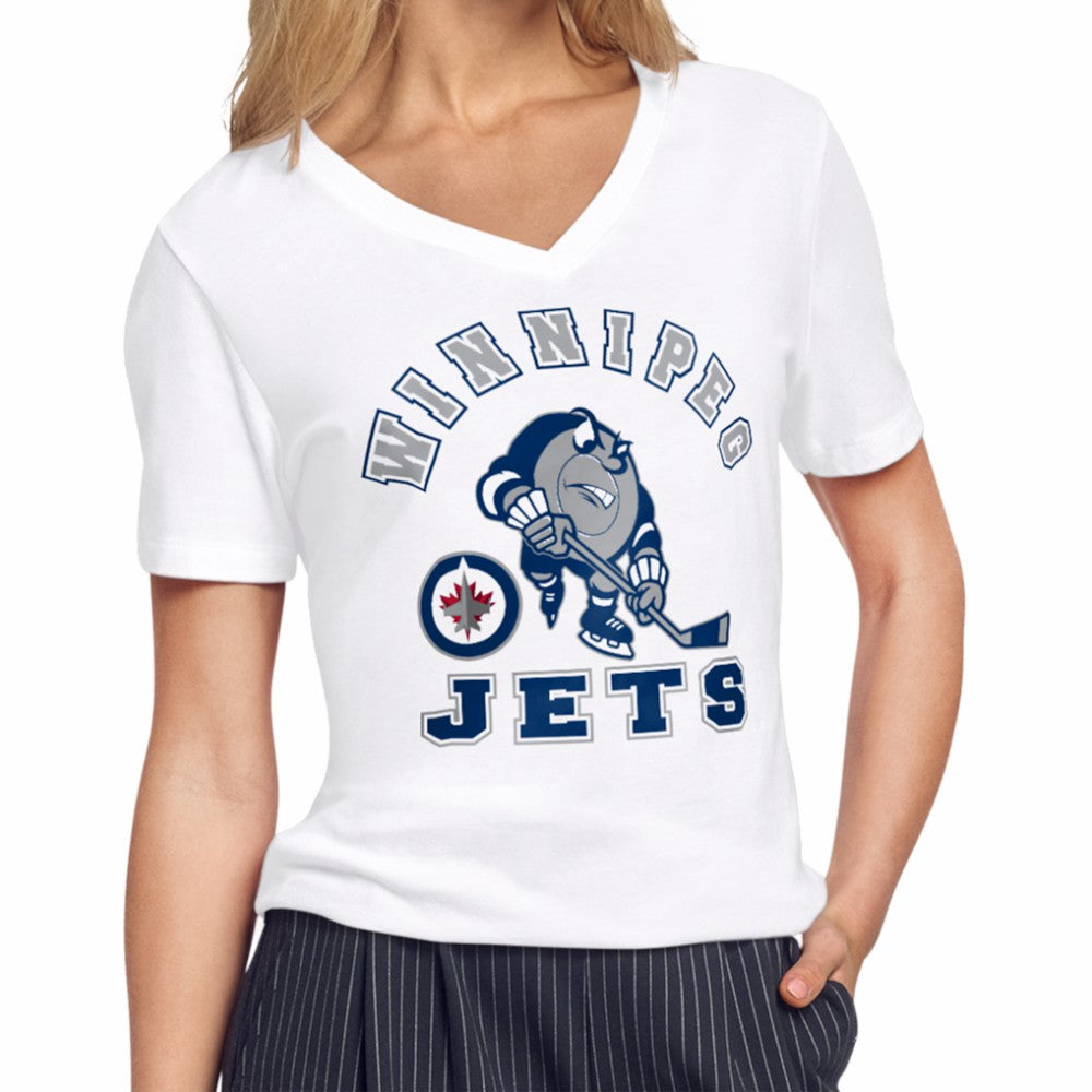 Winnipeg Jets Starter Women's Tough Puck T-Shirt - White T-shirts