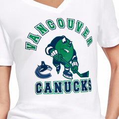 Vancouver Canucks Starter Women's Tough Puck T-Shirt - White T-shirts