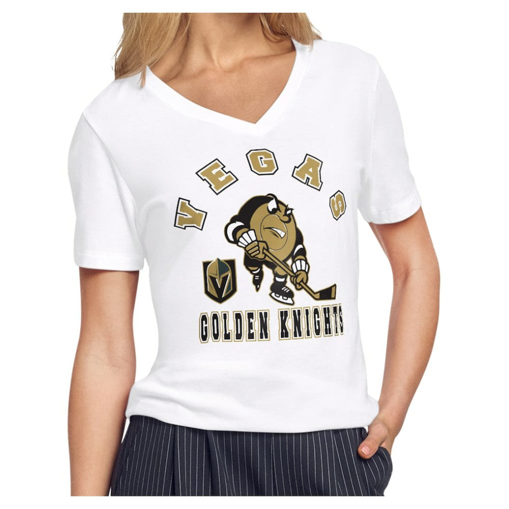 Vegas Golden Knights Starter Women's Tough Puck T-Shirt - White T-shirts