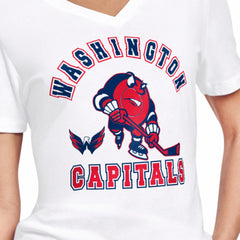 Washington Capitals Starter Women's Tough Puck T-Shirt - White T-shirts