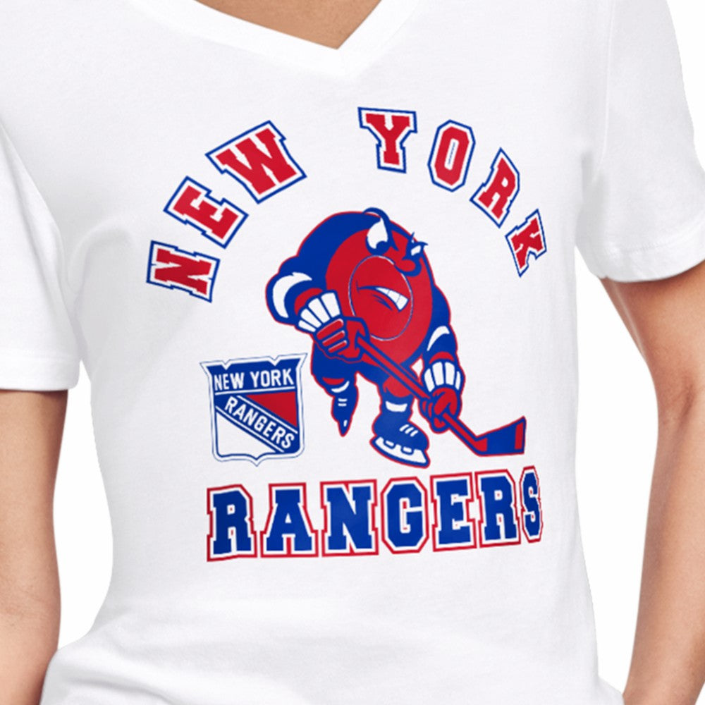 New York Rangers Starter Women's Tough Puck T-Shirt - White T-shirts