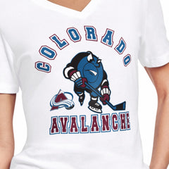 Colorado Avalanche Starter Women's Tough Puck T-Shirt - White T-shirts