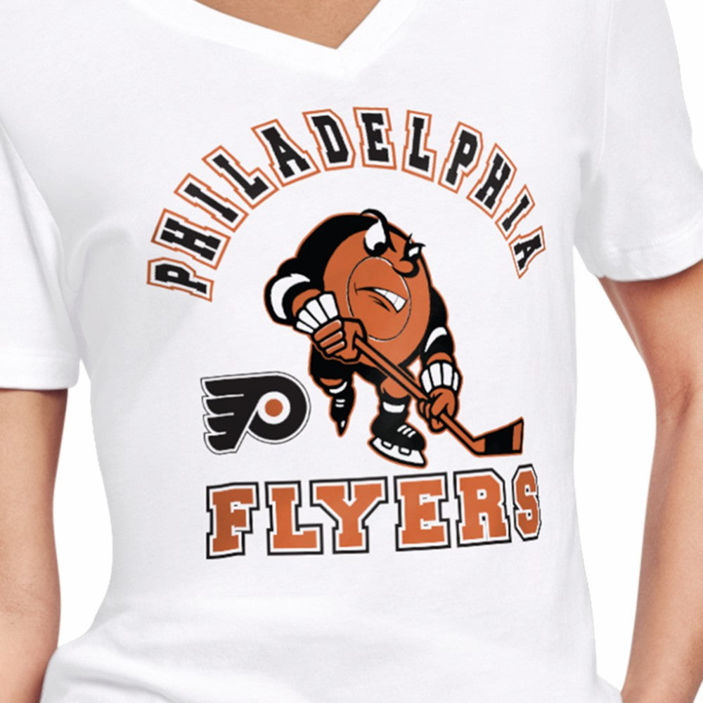 Philadelphia Flyers Starter Women's Tough Puck T-Shirt - White T-shirts