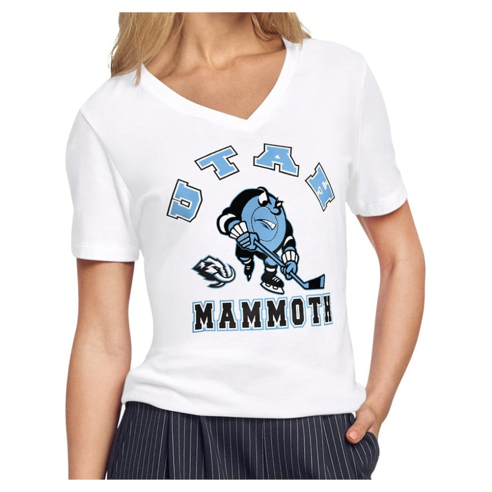 Utah Mammoth Starter Women's Tough Puck T-Shirt - White T-shirts