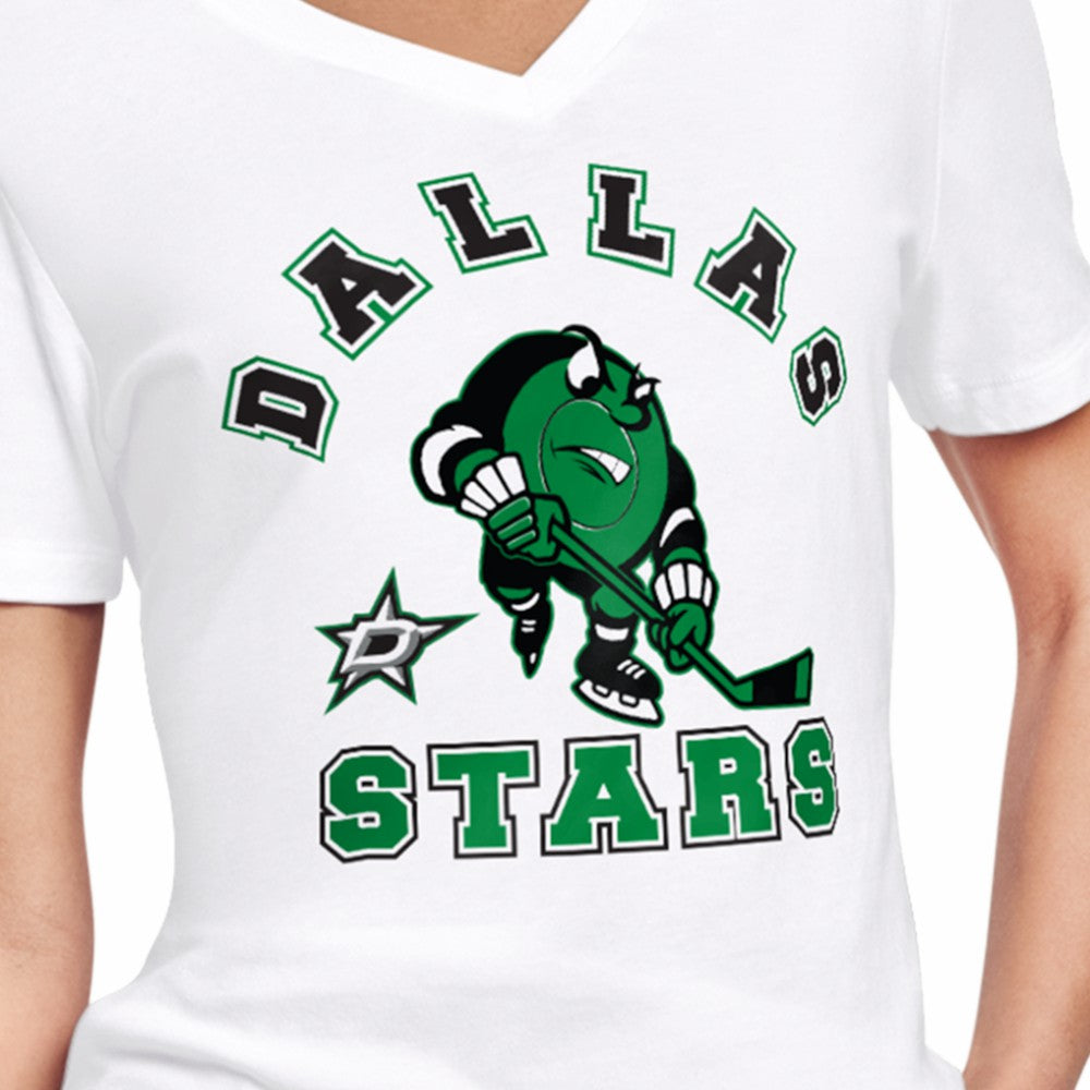 Dallas Stars Starter Women's Tough Puck T-Shirt - White T-shirts