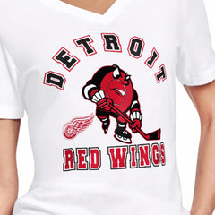 Detroit Red Wings Starter Women's Tough Puck T-Shirt - White T-shirts