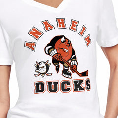 Anaheim Ducks Starter Women's Tough Puck T-Shirt - White T-shirts