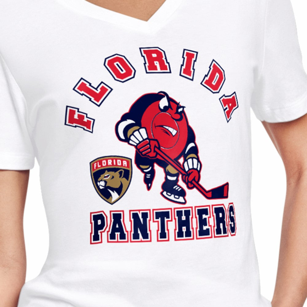 Florida Panthers Starter Women's Tough Puck T-Shirt - White T-shirts