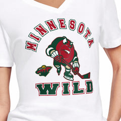 Minnesota Wild Starter Women's Tough Puck T-Shirt - White T-shirts