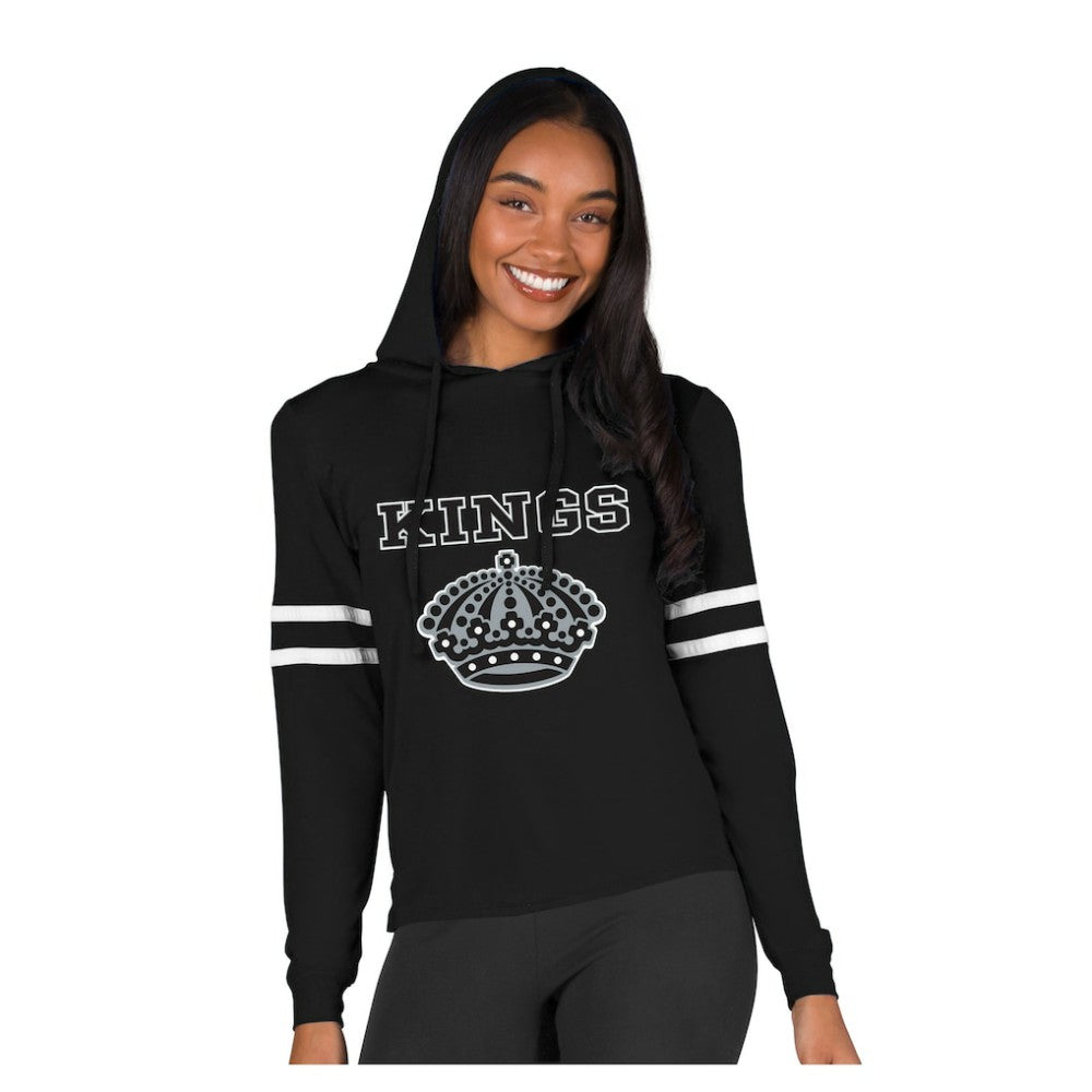 Los Angeles Kings Concepts Sport Women's Marathon Long-Sleeve Hooded T-Shirt - Black T-shirts
