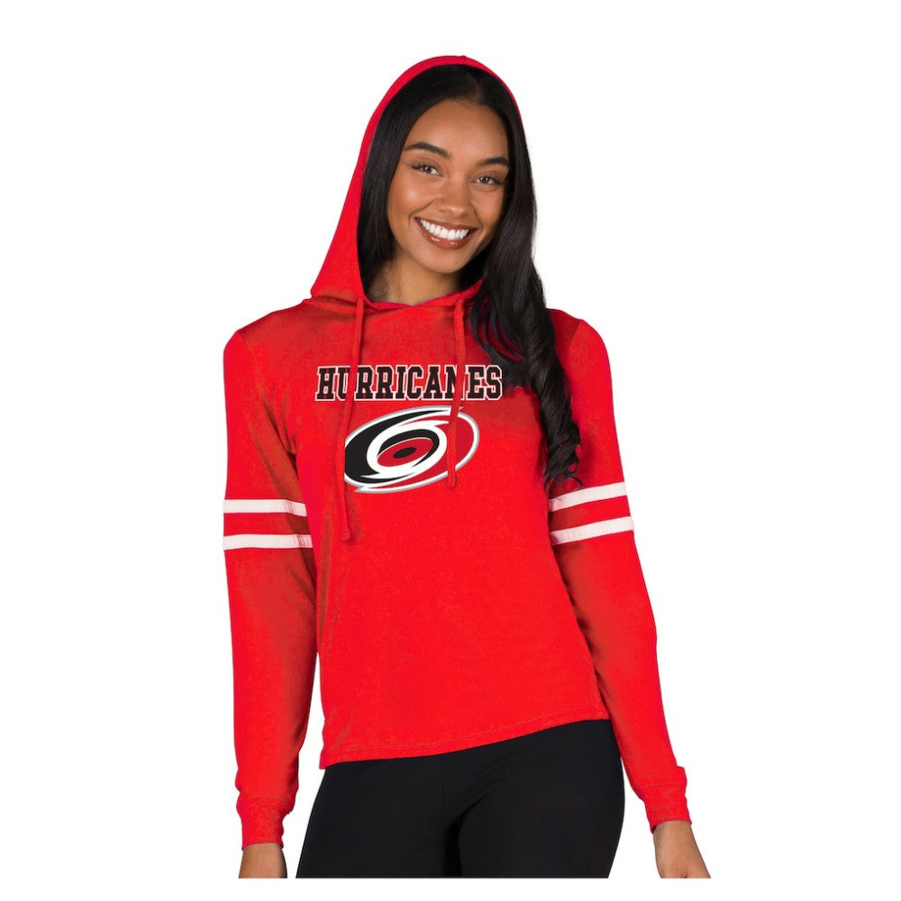 Carolina Hurricanes Concepts Sport Women's Marathon Long-Sleeve Hooded T-Shirt - Red T-shirts