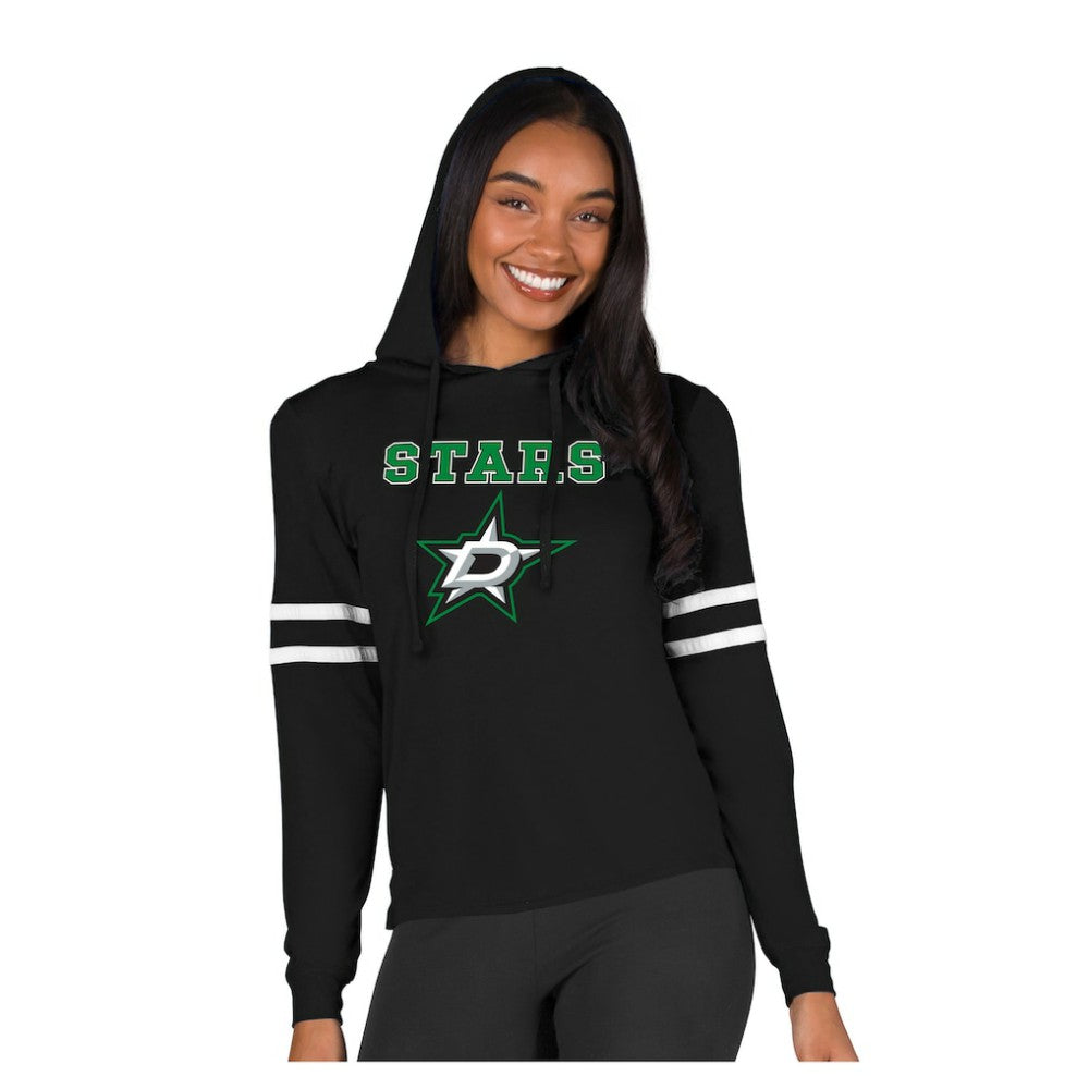 Dallas Stars Concepts Sport Women's Marathon Long-Sleeve Hooded T-Shirt - Black T-shirts