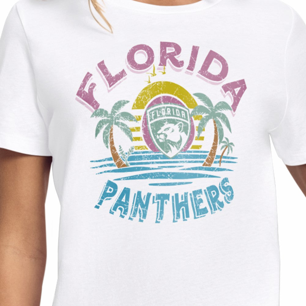Florida Panthers Starter Women's Tonal Beach T-Shirt - White T-shirts