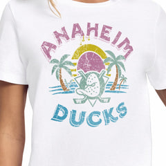 Anaheim Ducks Starter Women's Tonal Beach T-Shirt - White T-shirts