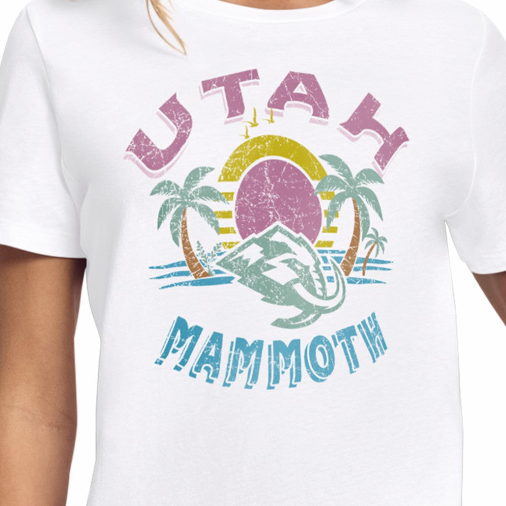 Utah Mammoth Starter Women's Tonal Beach T-Shirt - White T-shirts