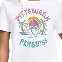 Pittsburgh Penguins Starter Women's Tonal Beach T-Shirt - White T-shirts
