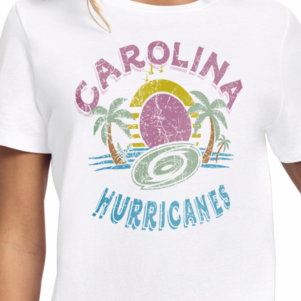 Carolina Hurricanes Starter Women's Tonal Beach T-Shirt - White T-shirts